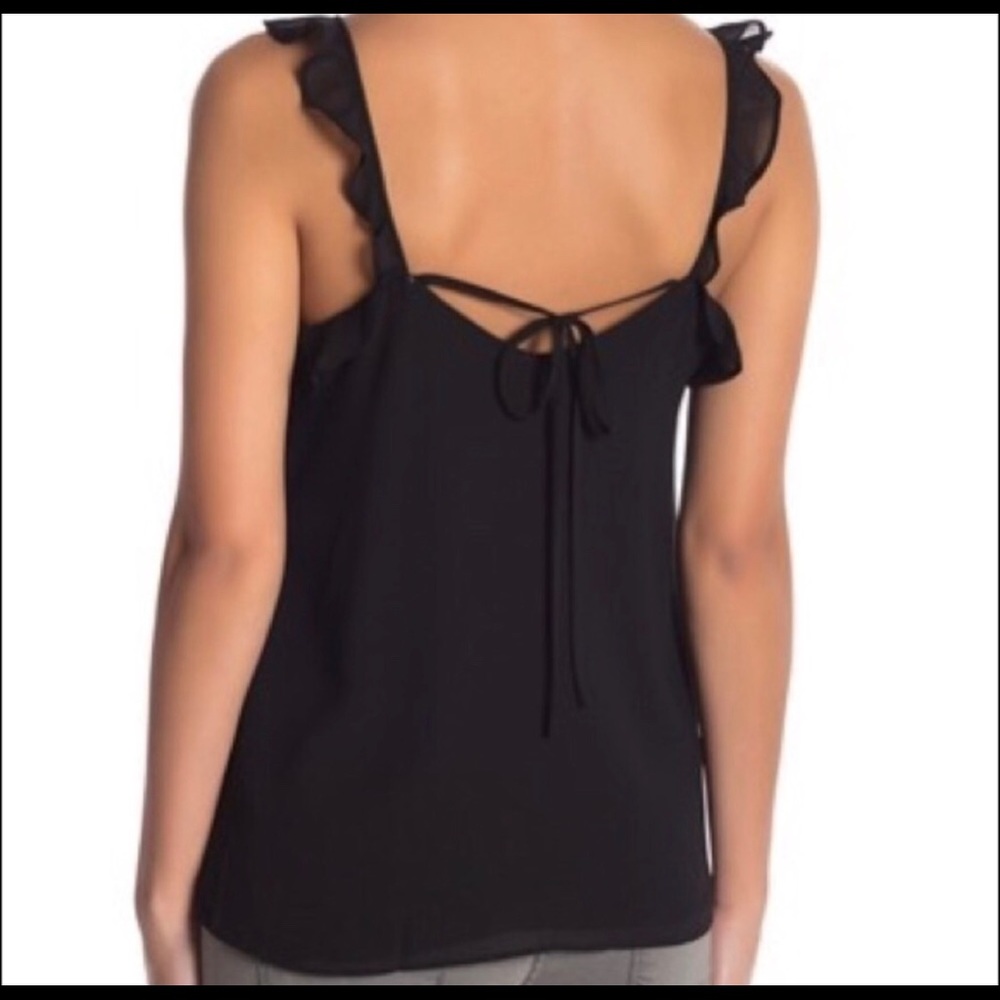 New! Beautiful Black Blouse ruffle tank - Picture 7 of 7